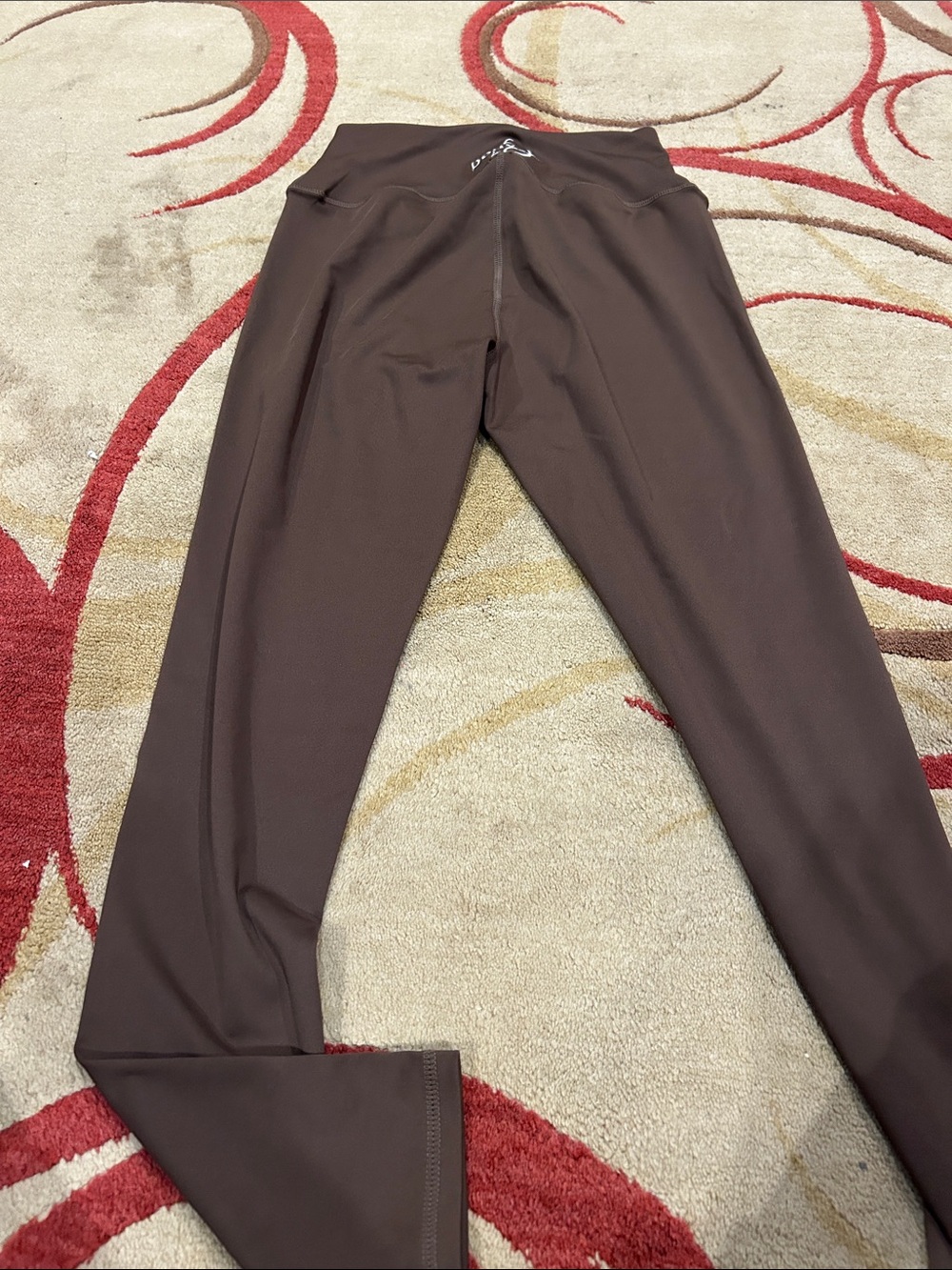 Women's Brown High-Rise Stretch Leggings